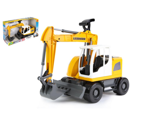 Auto Bagr Worxx plast 48cm 1:15 v krabici Liebherr A918 Litronic