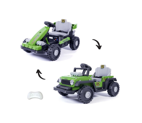 Elektrické autíčko Milly Mally Prime 2w1 green, Zelená
