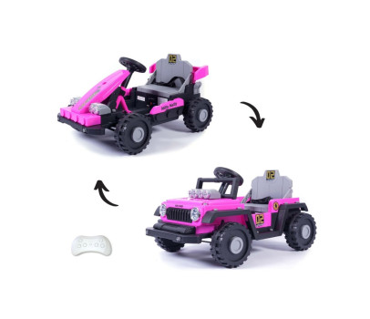 Elektrické autíčko Milly Mally Prime 2w1 pink, Růžová
