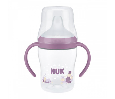 Kojenecká láhev na učení NUK Perfect Match 150 ml Hippo, Fialová