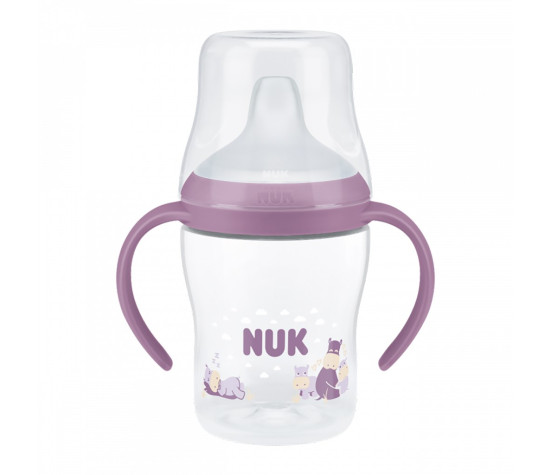 Kojenecká láhev na učení NUK Perfect Match 150 ml Hippo, Fialová