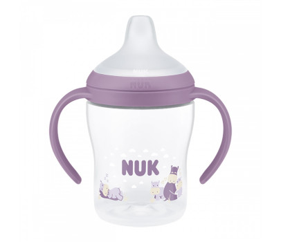 Kojenecká láhev na učení NUK Perfect Match 150 ml Hippo, Fialová