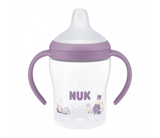 Kojenecká láhev na učení NUK Perfect Match 150 ml Hippo, Fialová