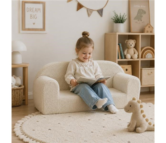 Dětská pohovka New Baby Teddy cream, Smetanová