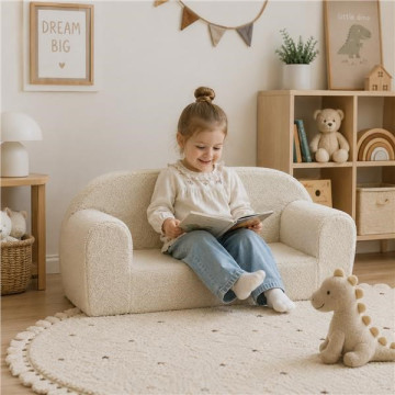 Dětská pohovka New Baby Teddy cream, Smetanová