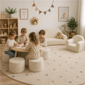 Dětská pohovka New Baby Teddy cream, Smetanová