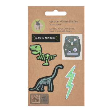 LÄSSIG Textile Woven Sticker Stick on Dino