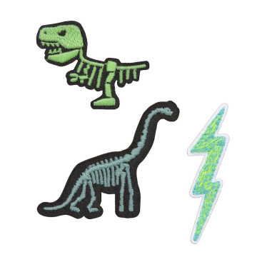 LÄSSIG Textile Woven Sticker Stick on Dino