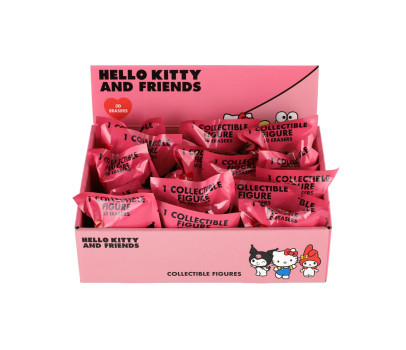 Figurka Hello Kitty a přátelé 3D guma mix druhů v sáčku 24ks v boxu