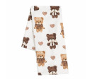 Bavlněná plena s potiskem New Baby bears with heart, Bílá
