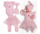 Žebrovaná rostoucí souprava 3D Lux, Sweet Angel - pudrově růžová