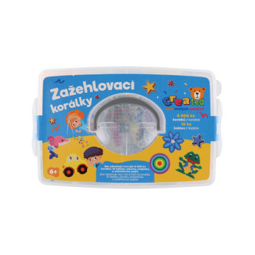 Zažehlovací korálky created 8000ks + 10 šablon s doplňky v plastovém boxu 26x17x13cm