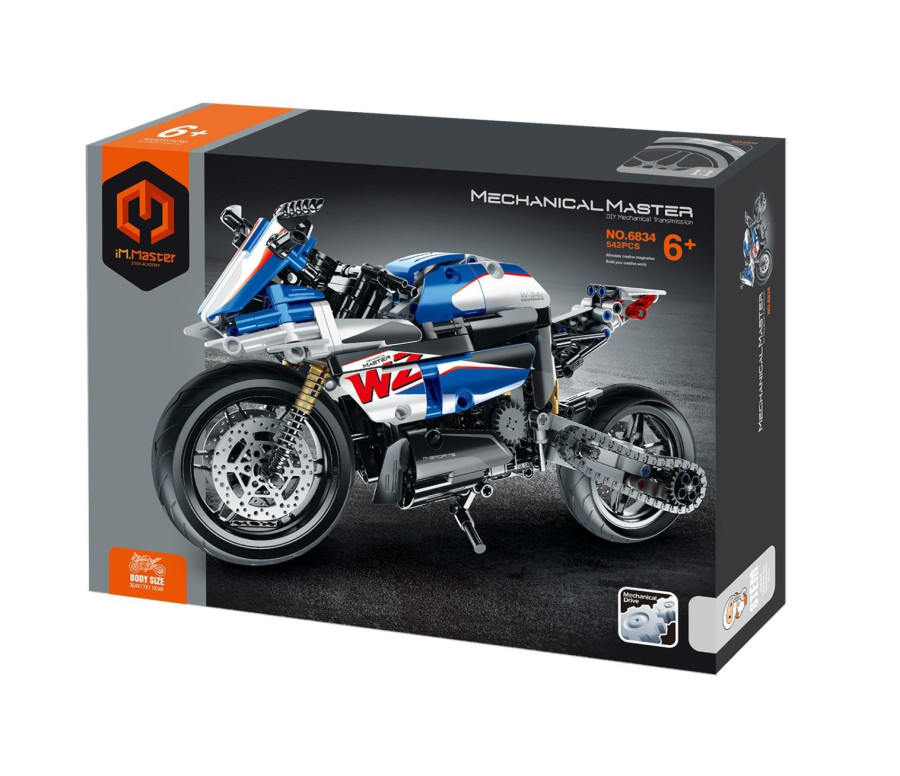Stavebnice iM.MASTER motorka 547 dílků v krabici 31x23x6,5cm