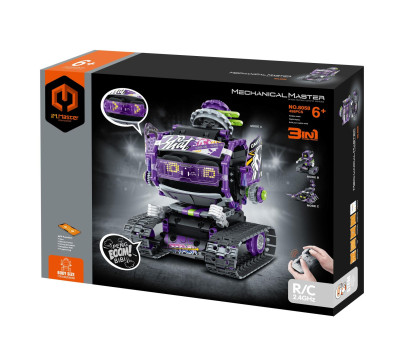 Stavebnice iM.MASTER robot RC 3v1 2,4GHz 459 dílků na baterie + dobíjecí pack v krabici 35x27x7cm
