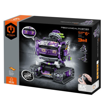 Stavebnice iM.MASTER robot RC 3v1 2,4GHz 459 dílků na baterie + dobíjecí pack v krabici 35x27x7cm