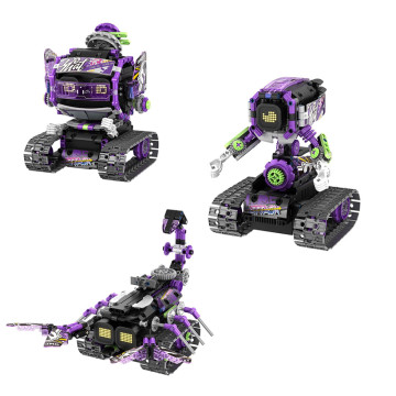 Stavebnice iM.MASTER robot RC 3v1 2,4GHz 459 dílků na baterie + dobíjecí pack v krabici 35x27x7cm