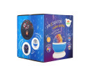 Projektor noční oblohy modrý plast 14x11cm na baterie/USB se světlem v krabici 13x14x13cm