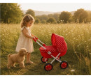 Dětský kočárek pro panenky New Baby Anička red