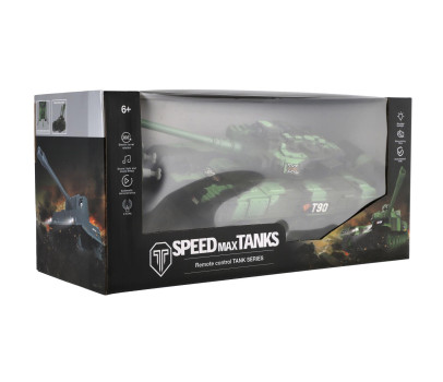 Tank RC 2,4GHz s dobíjecím packem se světlem se zvukem v krabici 37x18x16cm