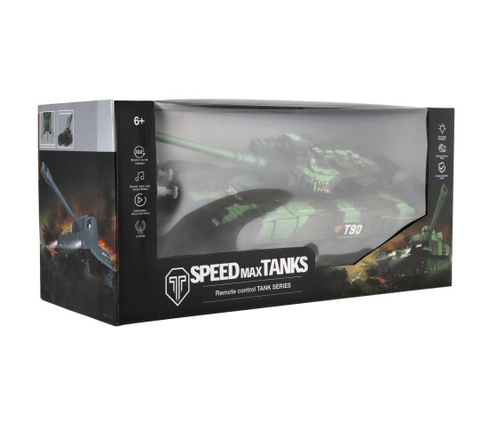 Tank RC 2,4GHz s dobíjecím packem se světlem se zvukem v krabici 37x18x16cm