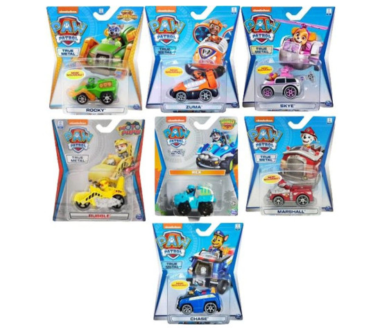 Vozidlo Tlapková patrola/Paw patrol s figurkou mix druhů na kartě 13,5x16,5x4cm
