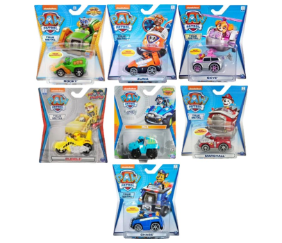 Vozidlo Tlapková patrola/Paw patrol s figurkou mix druhů na kartě 13,5x16,5x4cm