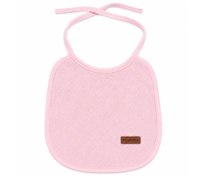 Dětský froté bryndák podšitý PVC New Baby růžový, Růžová