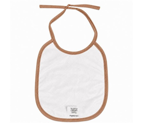 Dětský froté bryndák podšitý PVC New Baby hnědý, Hnědá