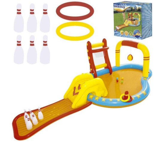 Nafukovací hřiště BESTWAY 435x213x117cm, Šedá