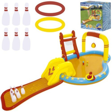 Nafukovací hřiště BESTWAY 435x213x117cm, Šedá