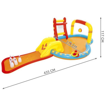 Nafukovací hřiště BESTWAY 435x213x117cm, Šedá