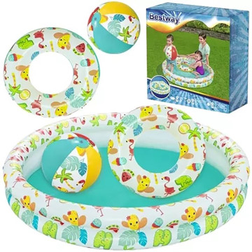 Nafukovací bazének 3v1 pro děti BESTWAY, Multicolor