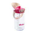 Školní láhev s brčkem Akuku 480 ml pink, Růžová Školní láhev s brčkem Akuku 480 ml pink, Růžová