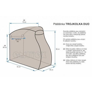 Pláštěnka Trojkolka Duo