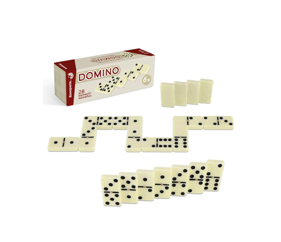 Domino společenská hra 28ks v krabičce 19x5x6,5cm