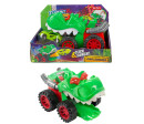 Auto dinosarus 18cm na volný chod vystřelující autíčko 2 barvy v krabici 22x16x13cm