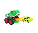 Auto dinosarus 18cm na volný chod vystřelující autíčko 2 barvy v krabici 22x16x13cm