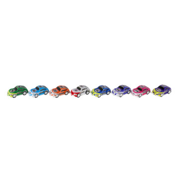 Sada auta mini závodní 12ks plast 5cm na zpětné natažení v krabičce 13x25x3,5cm