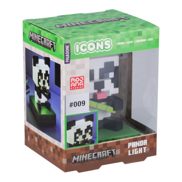 Lampička Panda Minecraft na baterie v krabičce 10,5x14x9cm