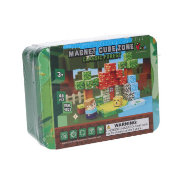 Stavebnice Magnet Cube Zone - Classic Forest 48 dílků v krabičce 13x5x10cm