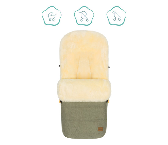 Fillikid Fusak zimní z jehněčí kožešiny Bernina Style pistachio
