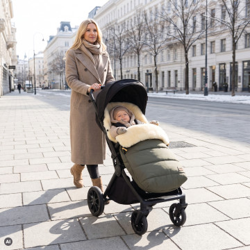 Fillikid Fusak zimní z jehněčí kožešiny Bernina olive