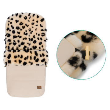 Fillikid Fusak zimní z merino jehněčí kožešiny Bernina snow Leopard Nature