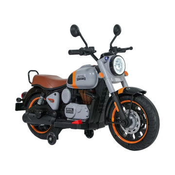 Dětská elektrická motorka Baby Mix Rider šedá