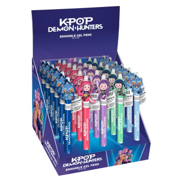 Tužka/pero gumovací Lovkyně démonů/K-pop Demon Hunters 15cm 5 druhů 30ks v boxu