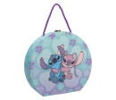 Kreativní kufřík 2v1 Stitch vyrábění náramků + zdobení kamínků v kartonovém kufříku 21x20x5cm