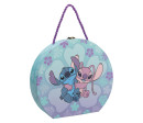 Kreativní kufřík 2v1 Stitch vyrábění náramků + zdobení kamínků v kartonovém kufříku 21x20x5cm