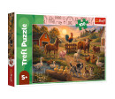 Puzzle Přátelé z venkova 100dílků 41x21,5cm v krabici 29x19x4cm