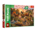 Puzzle Přátelé z venkova 100dílků 41x21,5cm v krabici 29x19x4cm