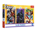 Puzzle 3v1 The Avengers: Dny plné akcí 2x80 dílků 18x27,5cm v krabici 29x19x4cm